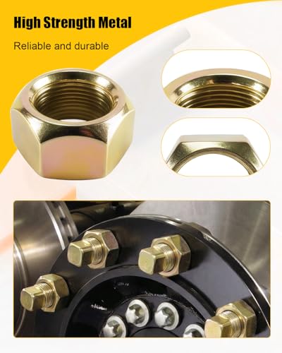 Wheel Outer Cap Nut Fit for Stud-Piloted Wheel Systems Replace M127 5552L Cap Nut Outer