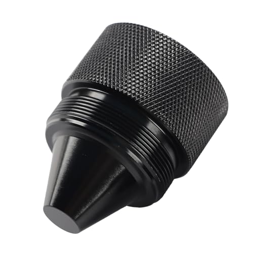 Black 1.375''X24 Aluminum Alloy Cone Shaped Parts with Sealed End Cap Fit for Fretlina Kenworth Peterbilt Volvo MCCA, Cone Tire Anti Theft Sealing End Cover, 12 Pack