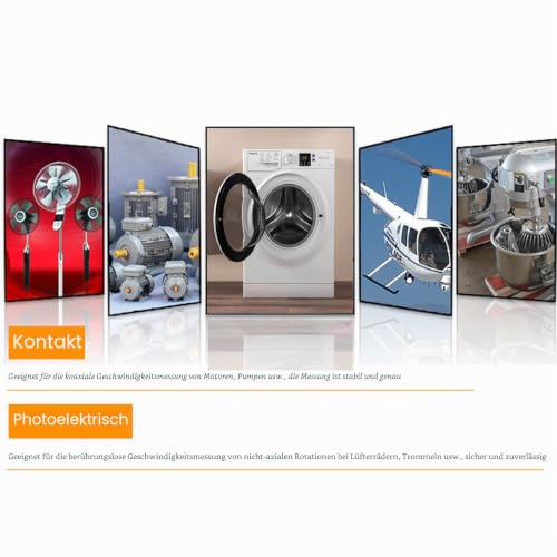 ThreeH Digital Speedometer Non-Contact Measurement Speed Speedometer High Accuracy RPM Gauge Marker Batteries Included
