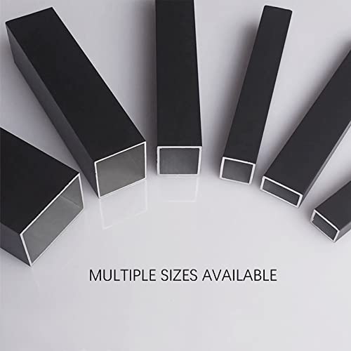 Aluminum Square Tube Wall Thickness 1mm, Width 20mm, Height 20mm, Length 1000mm/39.37" Matte Black Aluminum Tubing for Home Furnishing and Construction Decoration 1 Pcs L: 1000mm/39.37" 20mm*20mm*1mm 1pcs