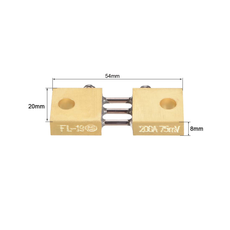 uxcell Shunt Resistor 200A 75mV for DC Current Ammeter Analog Panel Meter FL-19 Divider