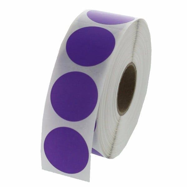 Purple 1" Circle Stickers
