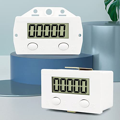 0-99999 Counter, Punch Digital Electronic Counter LCD Mesh Counter with Magnetic Induction Switch, for Industrial Punching Machine, Machine Tools and Assembly Lines