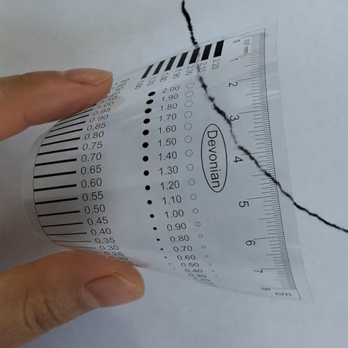 Namvo Point and Line Measuring Device, Spot Card, Crack Width Ruler, Split Ruler, Comparison Card, Trachoma Comparison Sheet, Crack Comparison Ruler, Important Tools for Fault Measurement