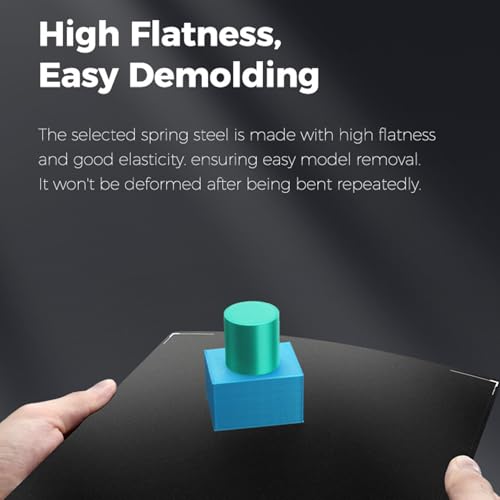 Creality Hi Epoxy Resin Build Plate, 280X265mm Flexible Spring Steel Plate Printing Bed Platform for Creality Hi, Epoxy Resin Particle Coating, Heat-resistant & Wear-resistant