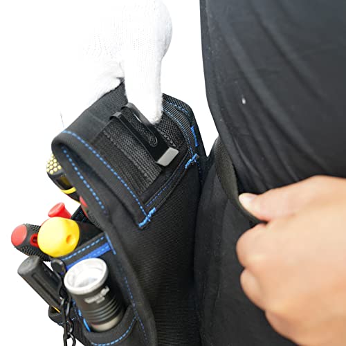 KUNN Electrician Tool Pouch with Waist Belt & Small Tool Bags Canvas Zipper Pouch