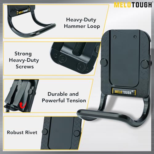 MELOTOUGH Hammer Holder, Hammer Holder for Belt,And Padded Tool Belt,Electrician Tool Belt