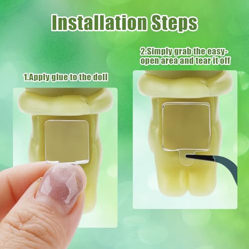 Lopau Sticky Pads for Smiski Hippers, 132PCS Double-Sided Glue Tabs