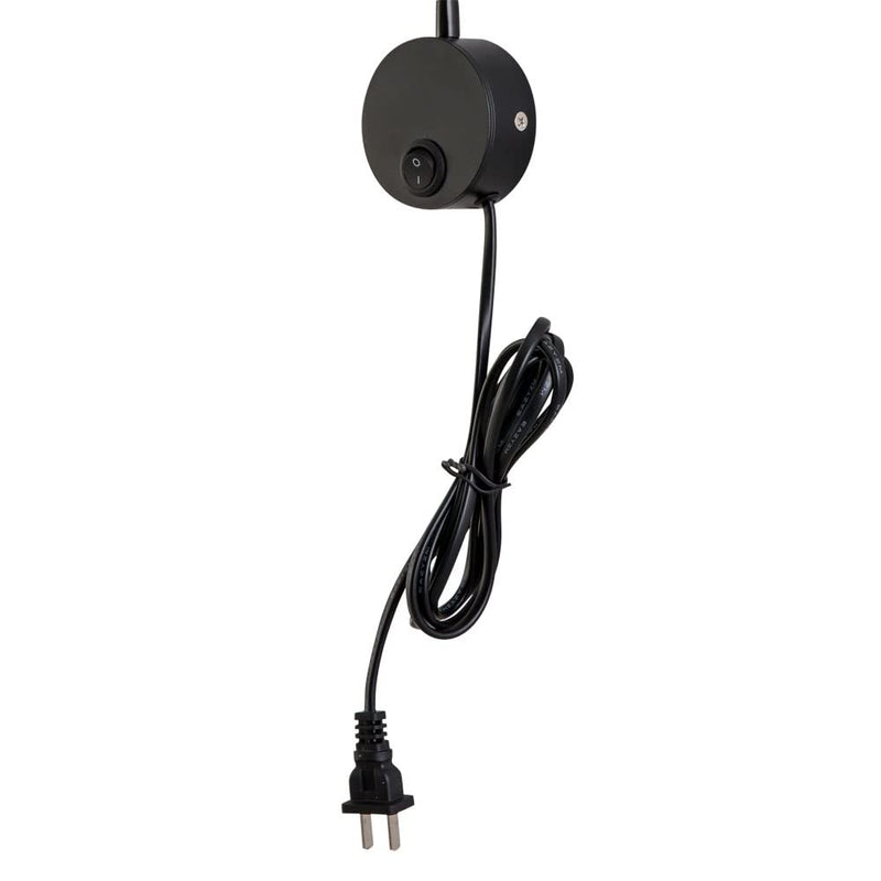 Reading Lamp Wall Sconces Light LED 3W Warm White 3000K Plug for Reading Books (Black 2pcs 3000K Cord) Black Rocker Switch 2PCS