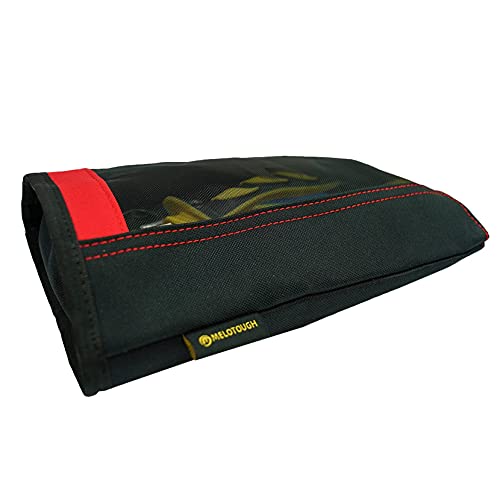 MELOTOUGH 2 PACK Fastener Bag Utility Canvas Zipper Tool Bag + 2 PACK Waxed Canvas Utility Tool Tote bag Combo Kit-Includes 1 Medium & 1 Small Tool Organizer Bags