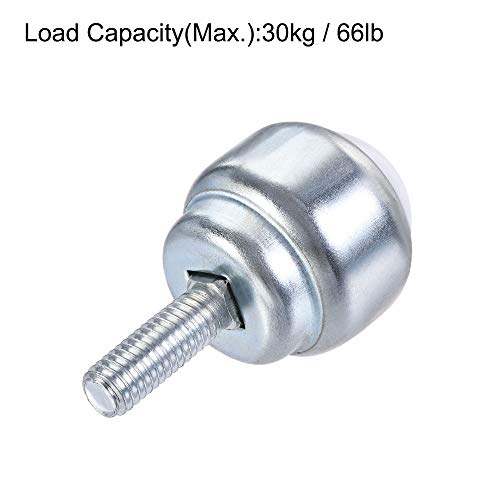 sourcing map Ball Transfer Bearing Unit 24mm 66Lbs Nylon Bolt-fixing Type for Transmission Pack of 4