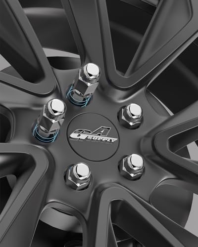 GAsupply 20pcs 1/2x20 Lug Nuts Chrome, 1.38" Tall 3/4" 19mm Hex Cone Seat 1/2"-20 20 Pack Silver