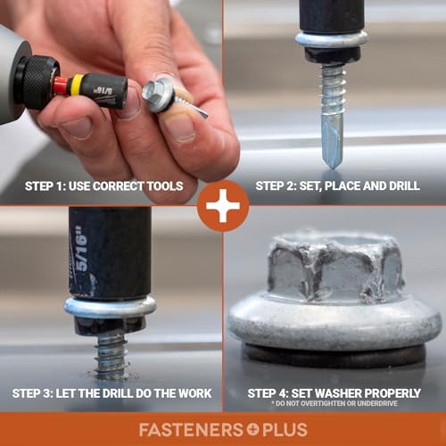 ST Fastening Maxx Steelbinder Metal Roofing Screws #12 x 1 #12 x 1" Standard Galvanized