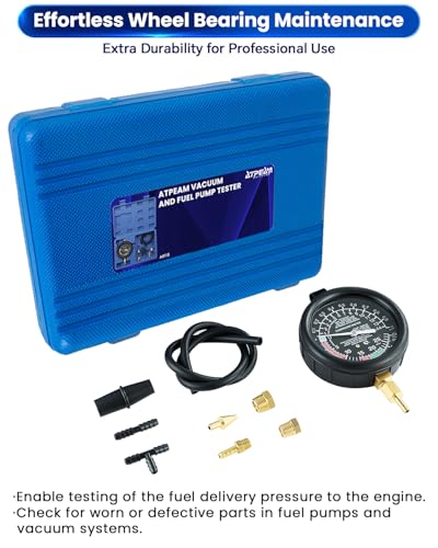 ATPEAM Vacuum Tester Fuel Pump Gauge Kit Carburetor Pressure Diagnostics