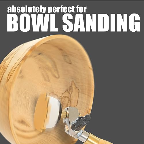 Bowl Sander for Woodturning 69-Piece Set (80/120/150/220 grits) with 400 Grit Keystone Flex Edge 2" Gold Sanding Discs