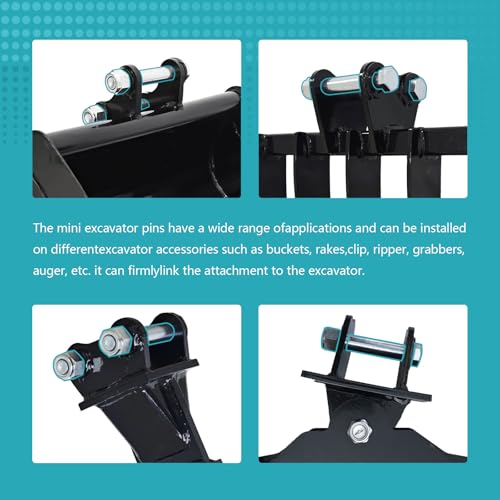 2 Small Excavator Pin 0.98 "/25 mm Rreplaceable Small Excavator Attachment Link Pins for Backhoe Fittings 2