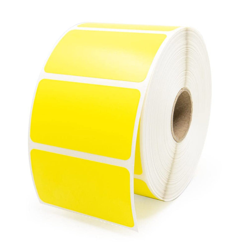 Yellow Zebra 2-1/4" x 1-1/4" LV-522-125Y Barcode Labels