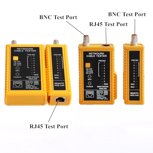 Gaobige Coaxial Cable Tool Kit - BNC Crimp tool for RG58, RG59, RG62, RG174, 20PCS BNC Male Crimp Connectors for RG58 and 10PCS Female to Female Connectors, Heat Shrink Tubing Cable Tester, Stripper