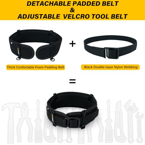 MELOTOUGH Tool Belt Suspenders Construction Bag Suspenders,Padded Tool Belt,Heavy Duty Tool Belts