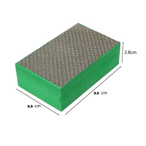 Sanding Blocks Polishing Grinding Block Diamond Polishing Hand Pads Block For Granite Marble Glass Grinding 1500 Grit, 1 Pcs