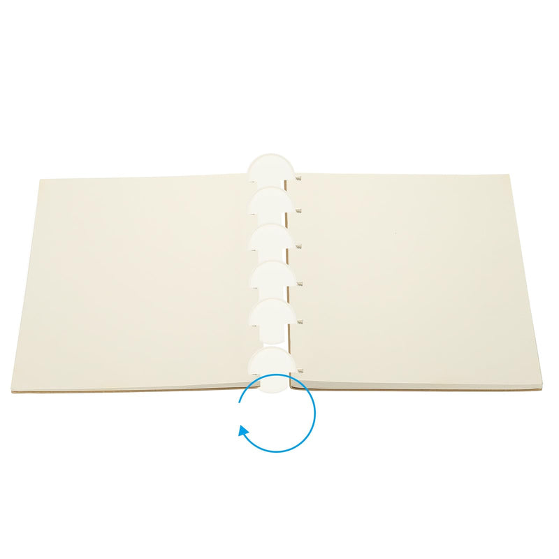 PATIKIL 2 inch Plastic Book Binding Discs, 8 Pack Discbound Expansion Discs Round Binder Rings for DIY Notebook Planner, White