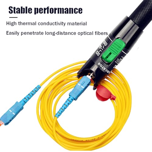 Visual Fault Finder 30mW 30km FTTH Fiber Optic Tester Fiber Optic Pen with 2.5mm Standard Interface for Fiber Interface SC/FC/ST (Pack of 1) 1PCS
