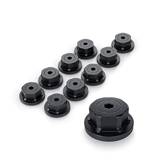 OZCO 56621 1-1/2-inch Hex Cap Nut (10 per Pack) and Ozco Building Products 56627 1/4-inch by 3-3/4-inch OWT Timber Screws (25 per Pack)
