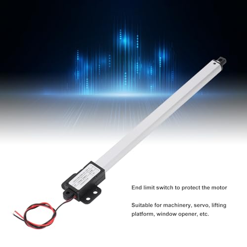 Electric Micro Linear Actuator, 12V 200mm 150N Thrust 4mm/s Speed Stroke Automatic Lifting Motion Linear Actuator Motor, for Agricultural Machinery