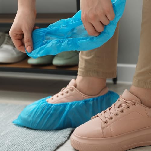 Disposable Shoe Covers, Pack of 100, Shoe Covers, Disposable Shoe Covers, Blue