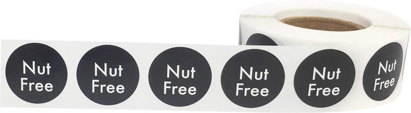 Nut Free Labels .75 Inch Round Circle Dots 500 Adhesive Stickers (Pack of 2) 3/4" Circle (Pack of 2)