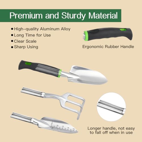 Housolution 900D Gardening Tote Bag with 8pcs Garden Tools Set
