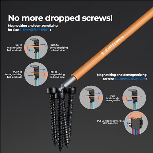 toolant Allen Wrenches Sets 22pcs(Metric&SAE), Extra Long Arm Allen Key Set with Ball End, Crafted Hex Key Set with Color Coded Sleeves, Unique Patented Holder Design for Magnetizing and Demagnetizing 22PCS (Metric&SAE)