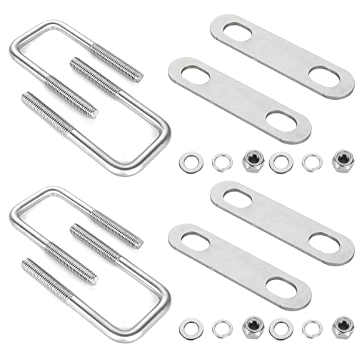 4PCS U Bolts 2 inch Wide, Stainless Steel, for Boat Trailer 2-1/16 inch