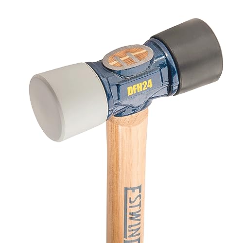 ESTWING Rubber Mallet, 24oz Black & Gray Mallet, DFH24 24 oz Hammer