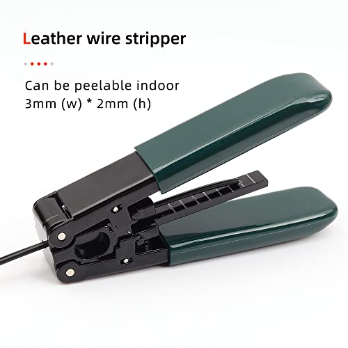 FTTH Fiber Optic Cold Connection Assembly Termination Tools Kit Bag with Visual Fault Locator Fiber Cleaver SC FC Connector Optical Power Meter Finder Cable Tester Stripper Tool Dust Free Paper B5