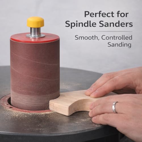 Dark Stone Spindle Sander Rubber Drum Replacement, 2 Pack – Heavy Duty Non-Slip Rubber Drum for Sanding Sleeves, 4-1/2" Length (2, Inches, Not Applicable)