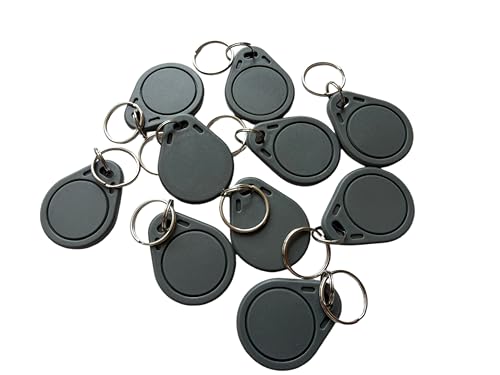 YARONGTECH ISO14443A RFID Key 13.56 MHz Grey Pack of 100 | Proximity ABS IC tags, NFC, 1K S50 tag, access control