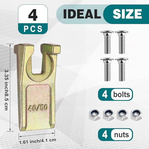 4 Sets Degree Spiral Drill Teeth with Hardware, for Digging Crumbly Rock, Soil, and More 4