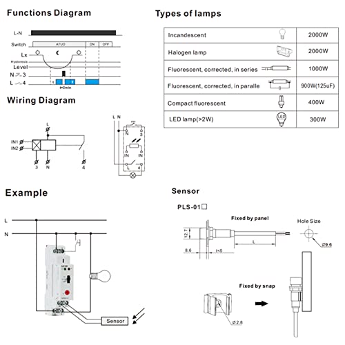 GEYA Twilight Switch Photoelectric Timer Light Sensor Relay Auto ON Off Din Rail(AC110V-240V) AC110V-240V Grb8-01