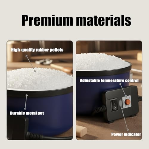 Electric Hot Glue Pot for Crafts with 1lb Pellets 225-400°F Adjustable - Blue Electric Glue Pot