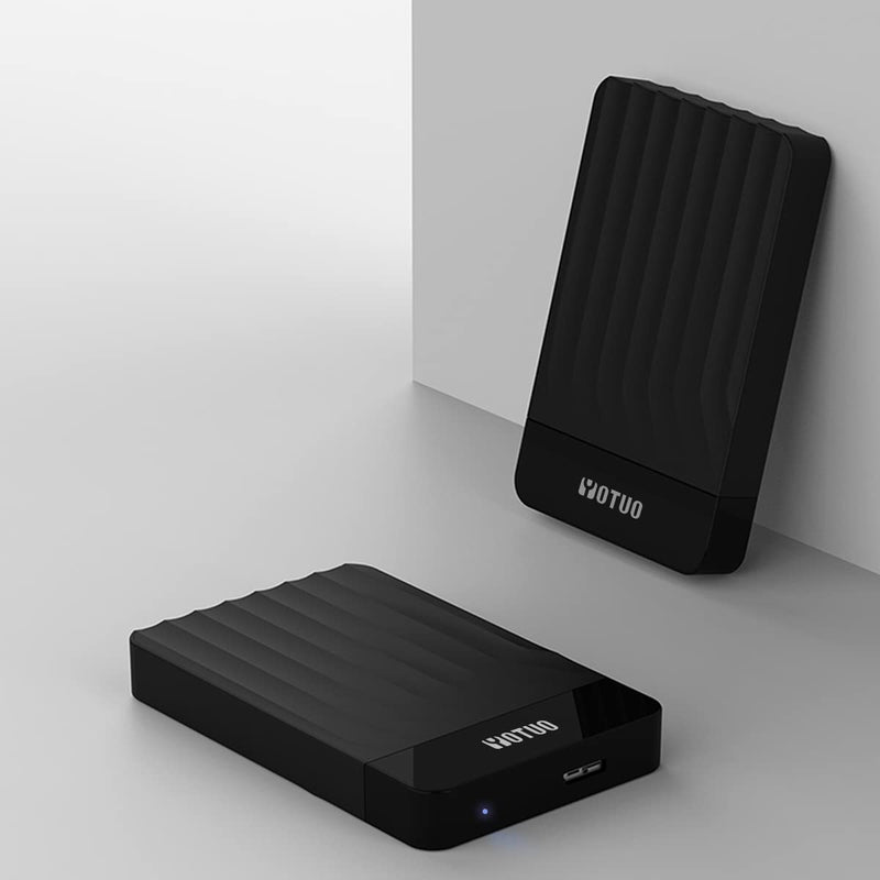 Portable External Hard Drive Storage Expansion Mobile HDD USB 3.0 USB-C for PC, Mac, Desktop, Laptop, PS4, PS5, Xbox One X/S, Xbox 360, Xbox Series X/S, Office & Game (Black, 1TB) Black