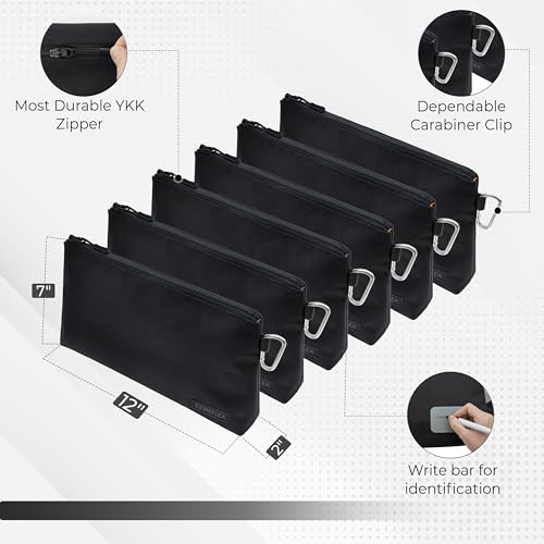 COREFLEX 6pack Tool pouch zipper bags plus 12inch Small Tool Bag