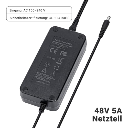 Fosi Audio 48V 5A Power Supply for Home Audio Bluetooth Stereo Receiver Amplifier Mini Hi-Fi Class D Integrated Amp