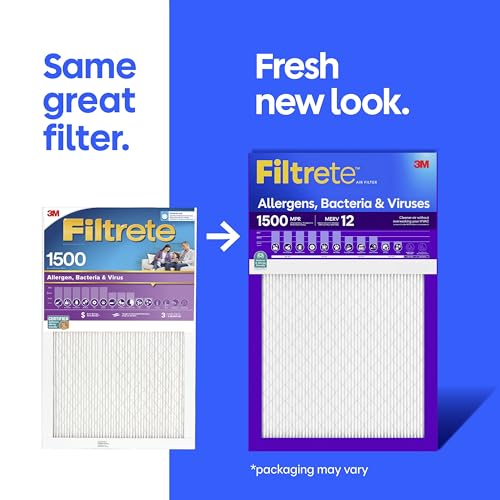 Filtrete 18x24x1 Air Filter, MERV 12, MPR 1500, 2 HVAC Filters