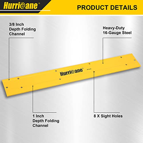 HURRICANE 24 Inch Sheet Metal Folding Tool, Professional HVAC Bending Tool with 3/8" & 1" Fold Depths, Metal Seamer for Ductwork, Roofing, Duct Bender Hand Tool 24" Folding Tool