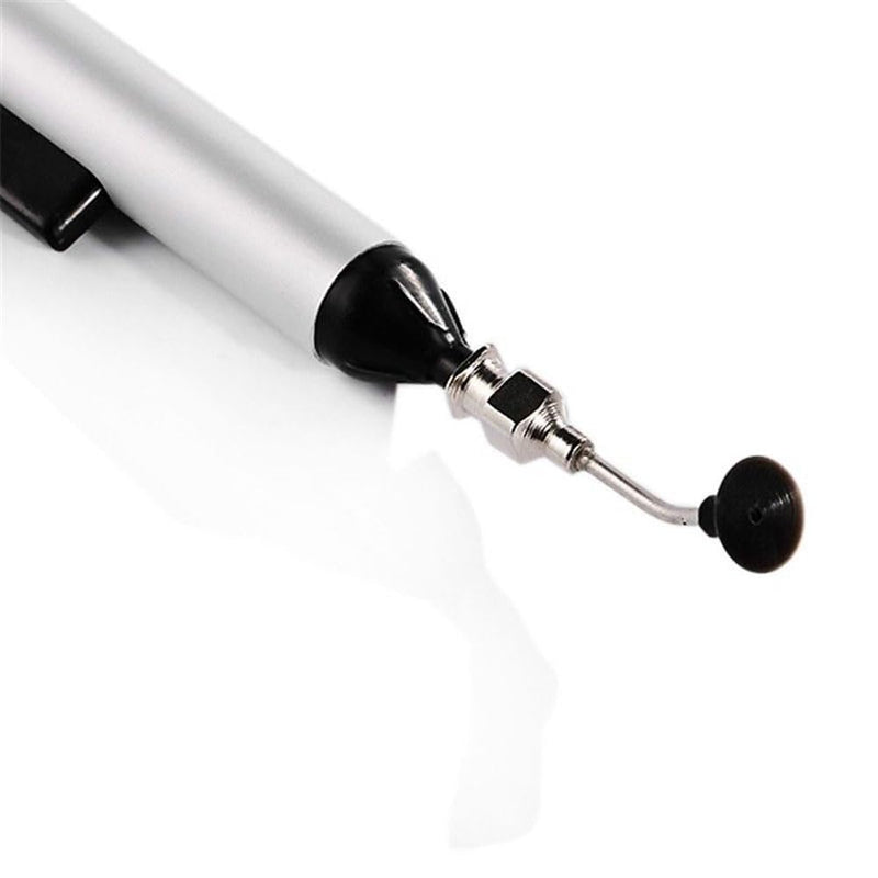 IC Chip Vacuum Suction Pen, Manual Vacuum Suction Pen Pick-up Tool for IC Chip SMD Electronics, Suction Pump Pickup Tool with 3 Suction Heads