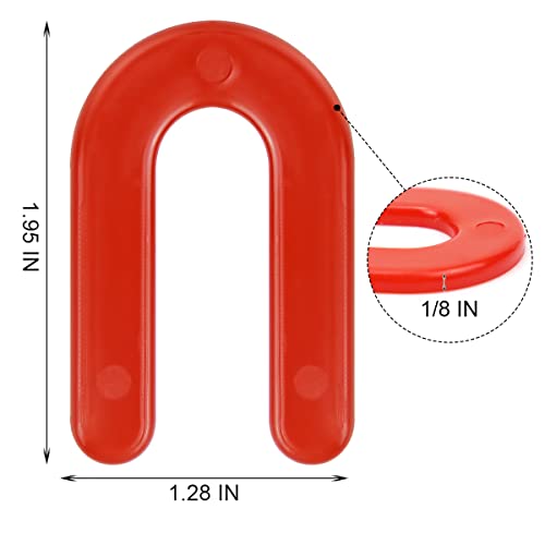 DGSL Tile Leveling System Tile Spacers 1/8 Inch, 300 pieces Horseshoe Shim U Shape Plastic Tile Leveling Clips for Various Types of Tile Leveling 1/8*300 Red