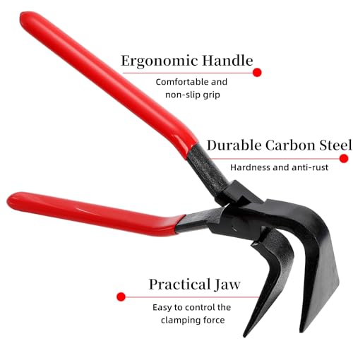 Covzoe 3 Pieces Hand Seamer Sheet Metal Tools with Straight, 45°, 90° Jaws
