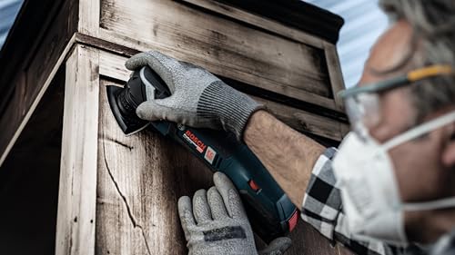 Bosch 50 x Expert C470 Sanding Sheets (for Paint on Wood, Hardwood, Diameter 93 x 93 mm, Grit 120, Professional Accessories Delta Sander) Körnung 120 Pack of 50