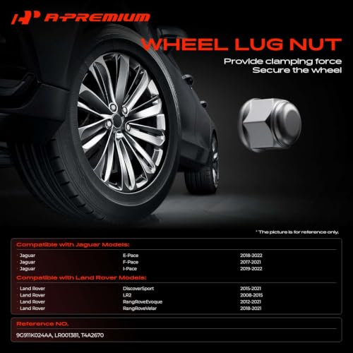 A-Premium Front & Rear M14-1.50 Wheel Lug Nuts, Set of 20